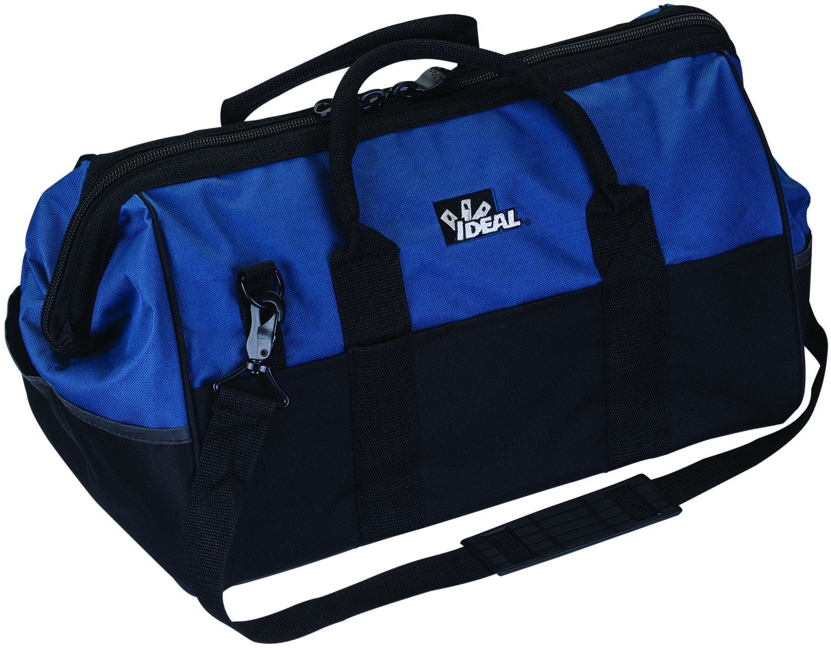 Large Mouth Tool Bag, Bag Type: Tool Bag, 9 IN Width, 12 IN Depth, 18 IN Length, Includes: Removable Shoulder Strap