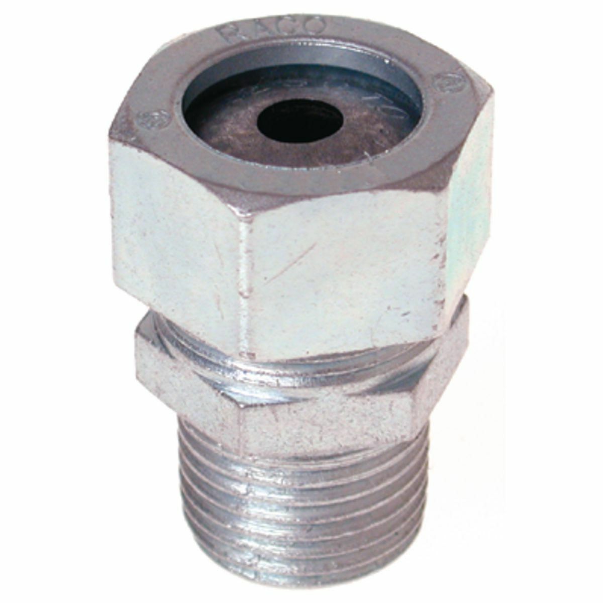1/2 IN STRAIGHT STRAIN RELIEF CORD CONNECTORS STEEL/MALLEABLE IRON, .500- .600IN. CABLE RANGES, FORM 2
