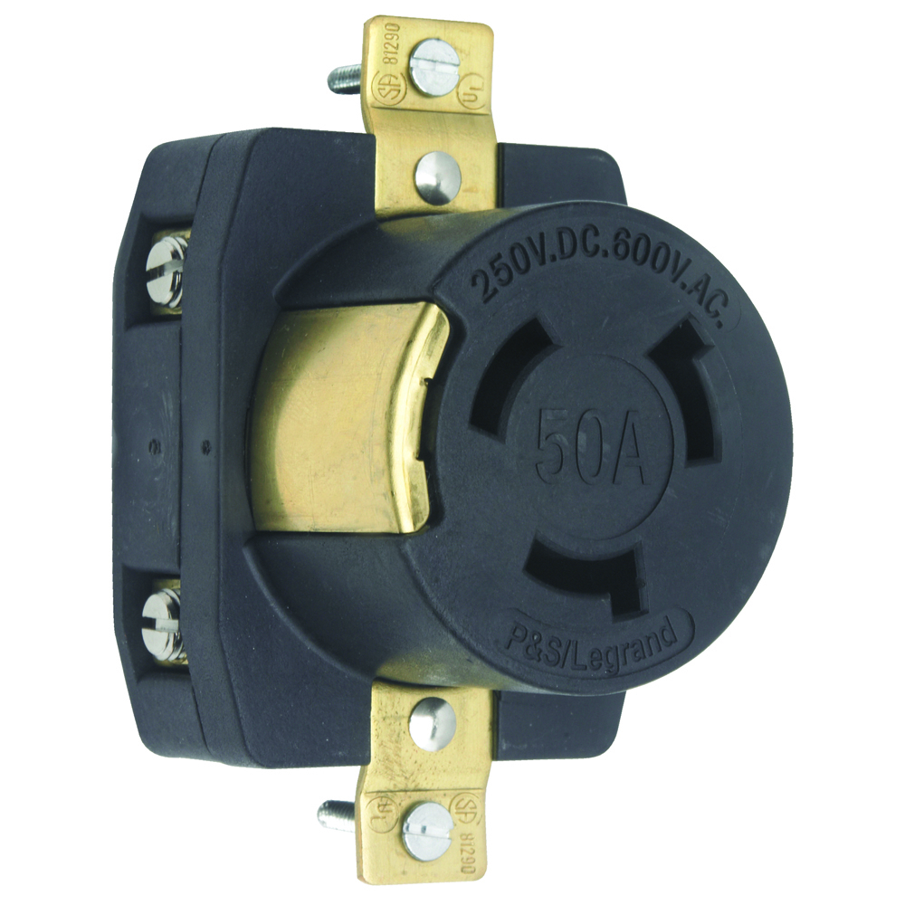 Receptacle Single 50amp 250volt Dc 50amp 600volt Ac