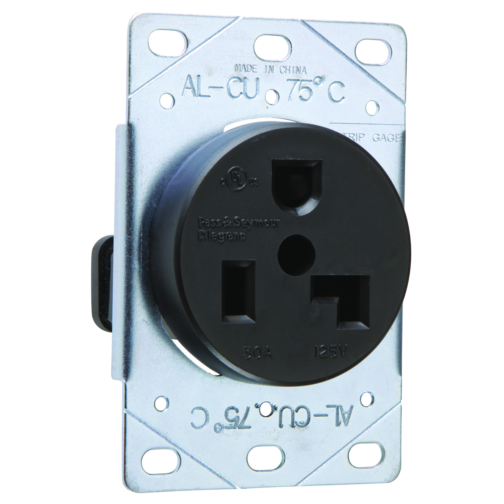 30A 125V NEMA 5-30R Flush Receptacle