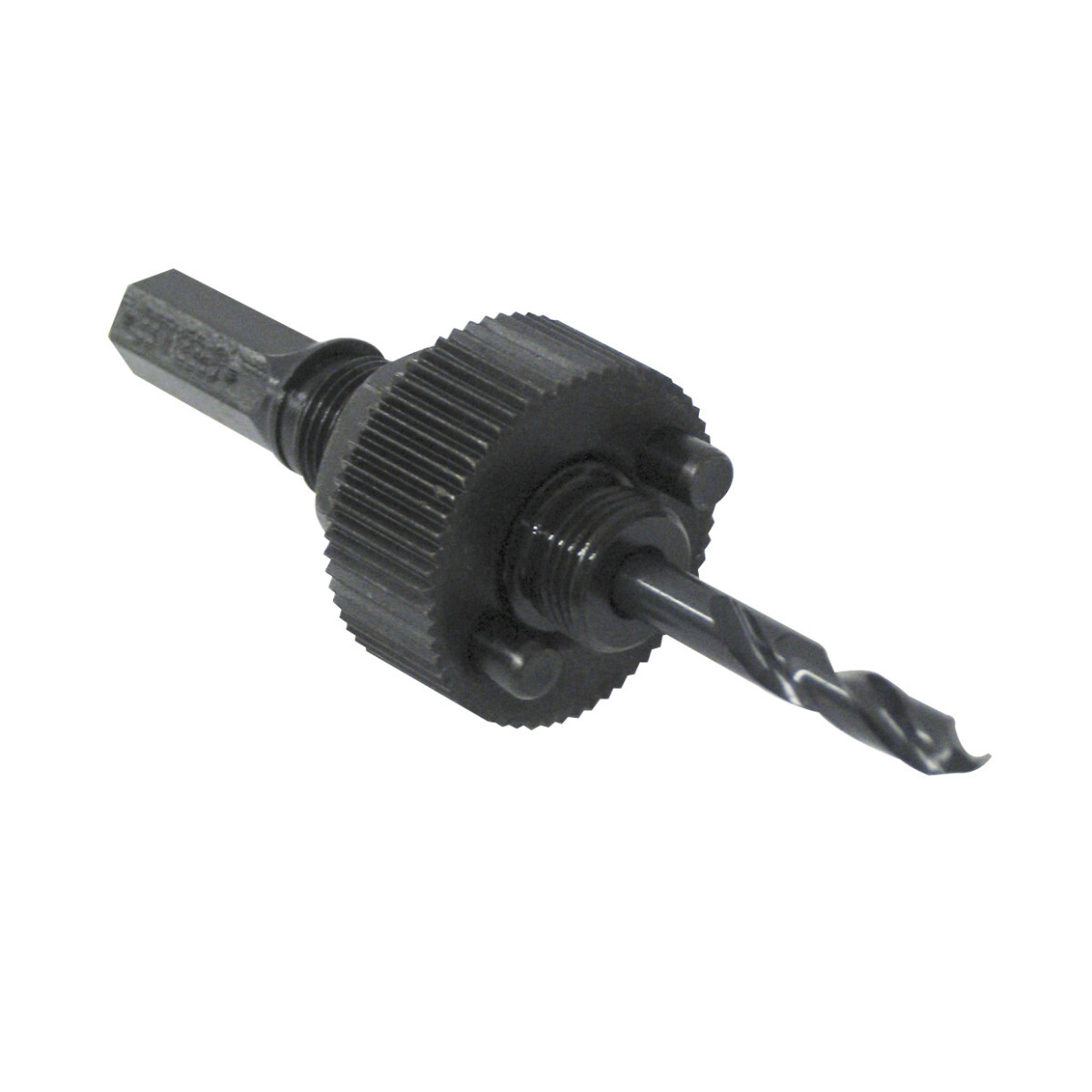 Shank Arbor with High-Speed Steel Pilot Drill Bit in Clamshell.  7/16" shank, 1/2" minimum chuck size.  Use with 1-1/4" - 6" Hole Saws.  The best arbor in the industry ensures a solid connection without any gaps or wobbling.  Arbors include replaceable, high-speed steel pilot drill.  Pilot drills have unique split-point tip design.  Use with Greenlee bi-metal hole saws, recessed light holesaws and carbide-grit hole saws (carbide-tipped pilot drill sold separately).  Can be used with Greenlee #901 or #904 bit extensions.