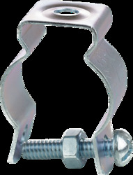 Conduit Hanger with Bolt and Nut, Fits 1-1/2" EMT or 1-1/4" Rigid/IMC, Zinc Plated