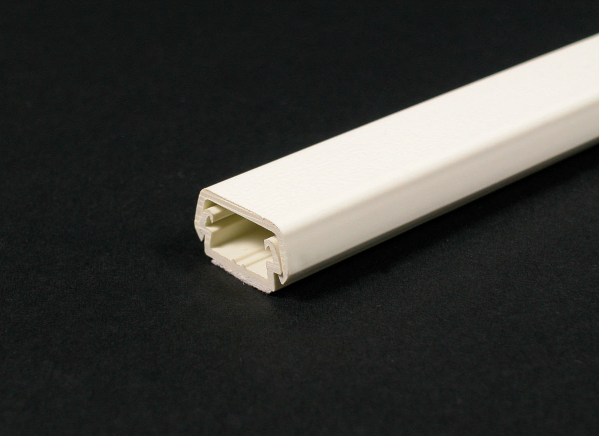 Raceway Base and Cover, Adhesive, 5 FT, .875 Width, White