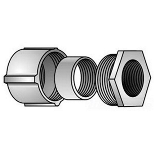 4-125 3-Piece Type 4 Rigid Conduit Coupling, 1-1/4 in, For Use With IMC/Rigid Conduit, Malleable Iron, Zinc Plated