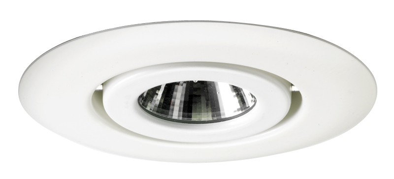 The 4-inch flush gimbal ring with GU10 base is available with a trim ring in classic white. Requires GUWHIP.