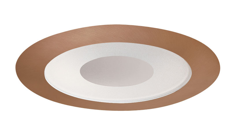 The 4-inch adjustable frosted lens features a clear center trim and white perimeter. The trim ring is available in classic white