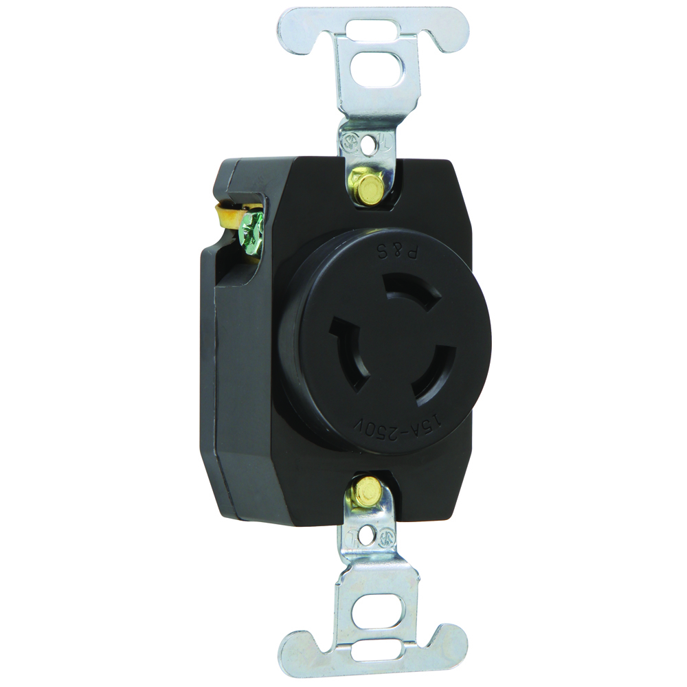 Receptacle Single 15amp 250volt Turnlok