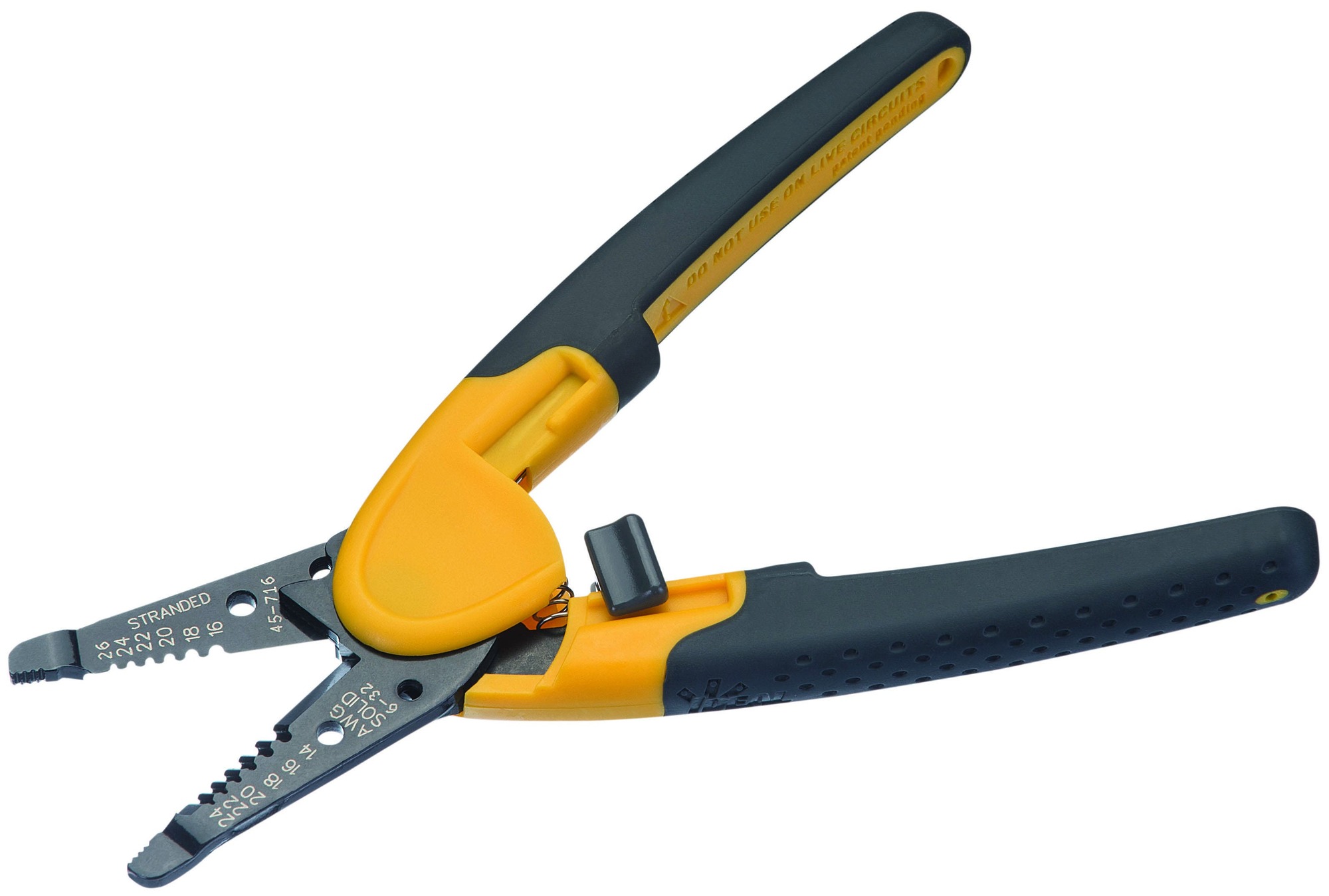 Kinetic Super Wire Stripper, Size: 14 - 24 AWG Solid, 16 - 26 AWG Stranded, Textured Non-Slip Santoprene Grips Cushion Handle