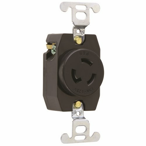 Turnlok Single Receptacle 3wire 15amp 125v