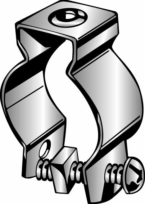 Conduit Hanger with Bolt and Nut, Fits 1-1/2" Rigid/IMC, Hanger-Type 304 Stainless Steel, Bolt and Nut-Type 18-8 Stainless Steel