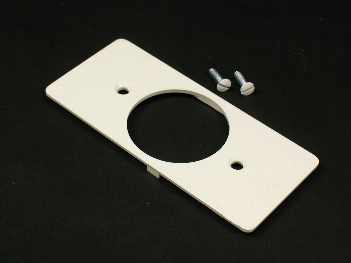 Non-Metallic Single Receptacle Faceplate Fitting; PVC, White, For 5500 Series Multiple Channel Raceway