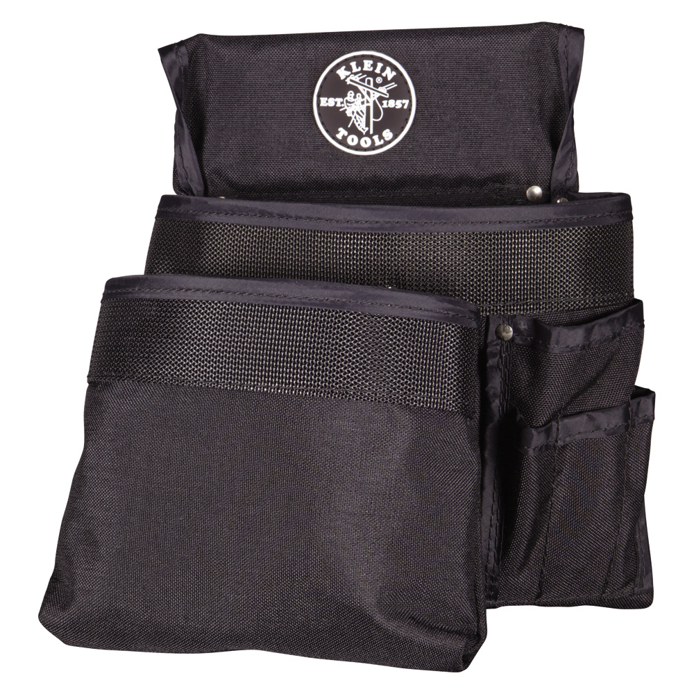 Tool Pouch, PowerLine Series 8-Pocket Tool Pouch, Black Nylon