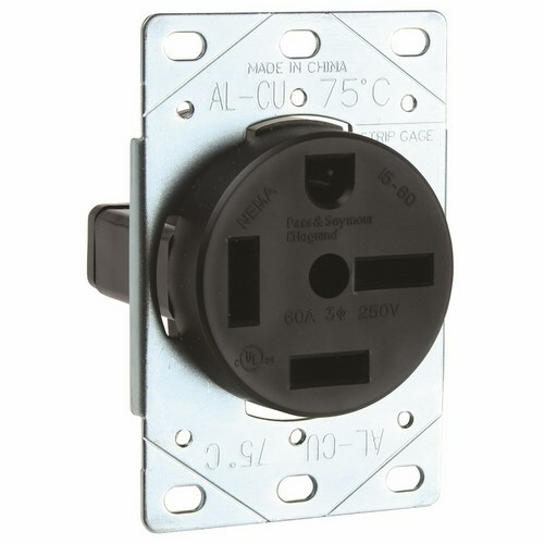 Straight Blade Receptacle 3pole 4wire 60amp 250v