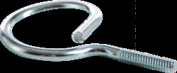 2" Diameter Bridle Ring, 1/4"-20 Thread, Zinc Plated