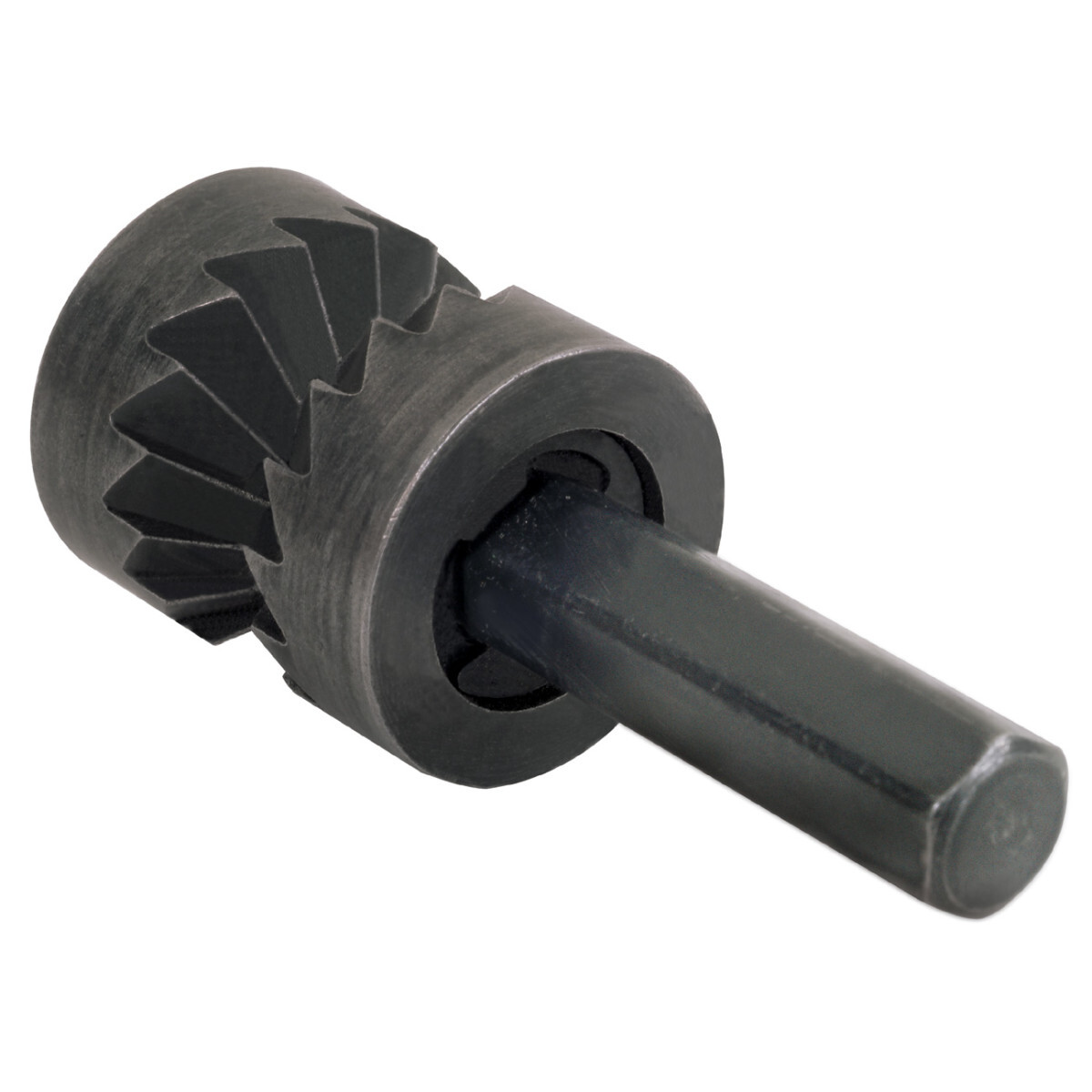 Cleans burrs from both sides of the hole in seconds, saving time and labor.  Works with any hole size or shape 3/4 IN or larger.  Use with existing drills, battery or electric-powered.  Ensures safety, less chance of personnel or equipment being cut on sharp edges.  Patent pending.