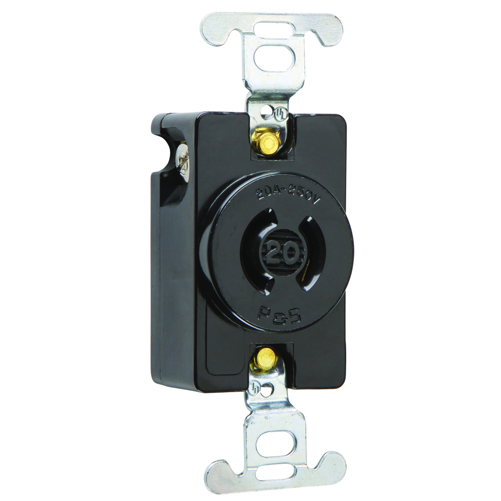 Receptacle Single 20amp 250volt Turnlok