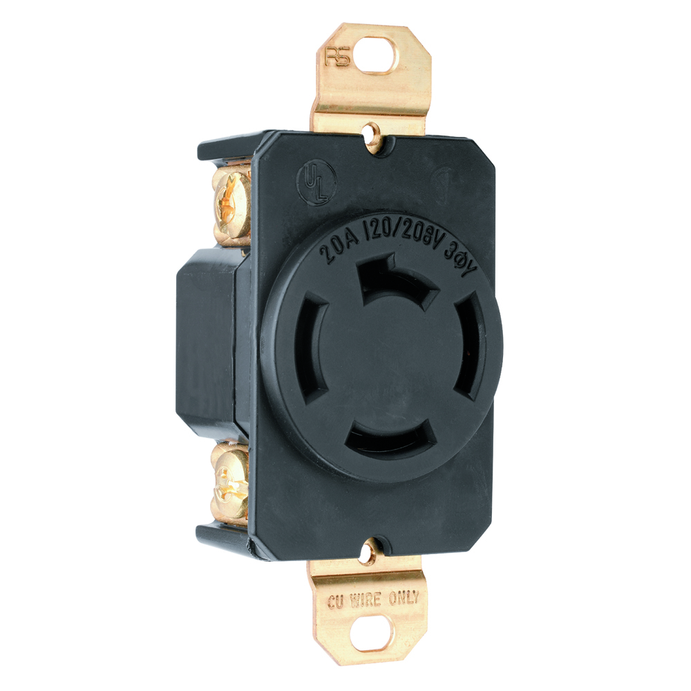 Receptacle 4wire 20amp 120/208volt Turnlok