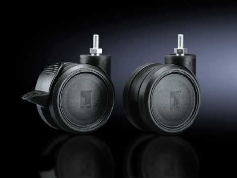 Twin castors, color: Black