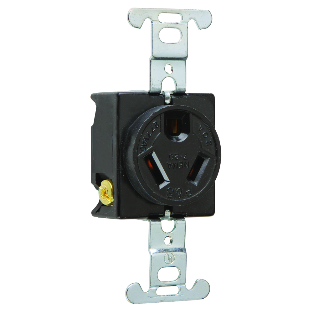 Single Receptacle 2pole 3wire 20amp 277volt Grounding