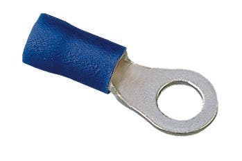 IDEAL, Ring Terminal, Vinyl Ring, Cable Size: 16 - 14 AWG, Stud Size: 10 IN, Number Of Holes: 1, Insulation: Vinyl Insulated, Material: Tin Plated Brass