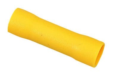 IDEAL, Splice Terminal, Vinyl Butt, Size: 12 To 10 AWG, Material: Brass, Finish: Tin-plated, Voltage Rating: 600 V Max, Temperature Rating: 75 DEG C