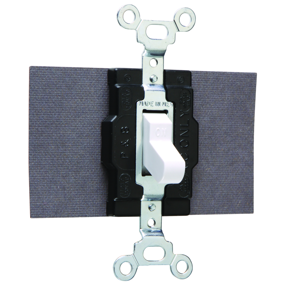 Double Pole, Double Throw Switch, 15 amps, 120/277 volts, White.