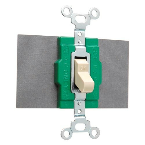 Single Pole, Double Throw Switch, 30 amps, 120/277 volts, Ivory.