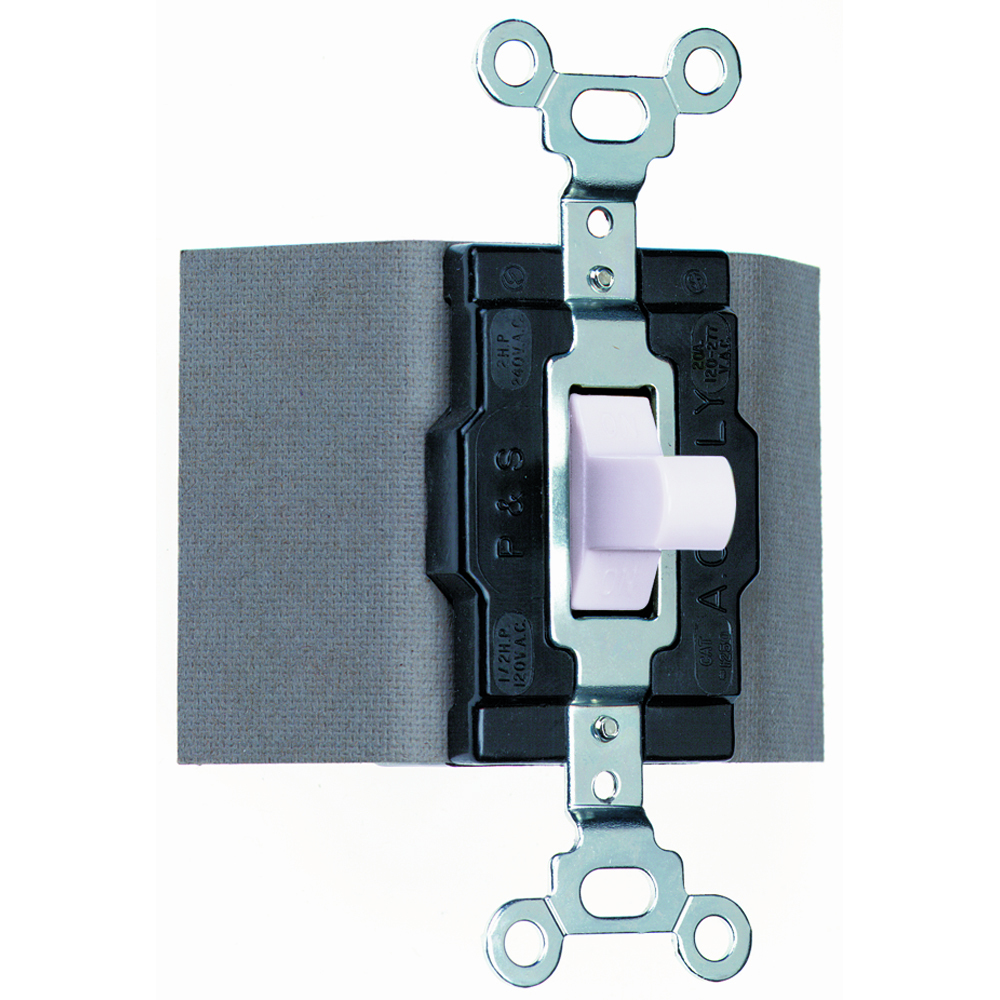 Single Pole, Double Throw Manual Control Switch, 20 amps, 120/277 volts, White.