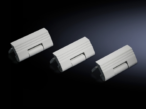 Hinges, for side panel, screw-fastened, sheet steel