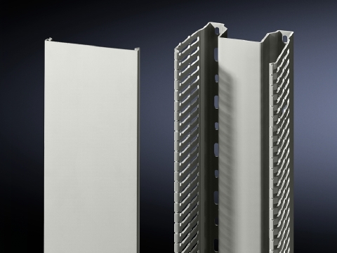 Cable duct, for vertical TS section, Width 50 mm, for assembly on one vertical enclosure section in the area of the side panel., Width 100 mm, for assembly on two bayed enclosure sections in the baying area.