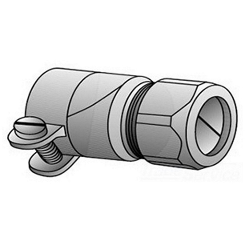 9200-W 9000W Conduit Combination Coupling, 2 in, For Use With Compression EMT to Flexible Steel Conduit, Malleable Iron, Zinc Plated