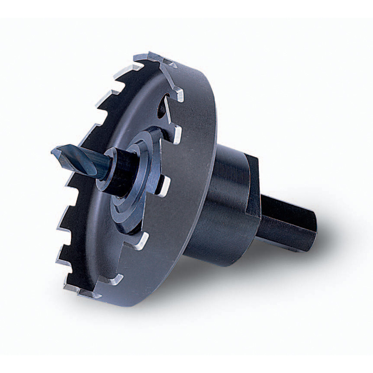 Ultra Cutter 7/8"  (22.5 mm) actual hole size.  Lasts 10 times longer thanstandard hole saws.  Precision-ground teeth cut smooth, burr-free holes with ease.  1/4" (6.35 mm) capacity.  Durability and speed provide low cost per hole.  Split-point pilot drill prevents walking - makes accurate hole placement easy.  Spring-loaded slug ejector saves time.  No tool required to change cutter sizes.  Less chance of broken teeth because the saw body is machined out of solid, high-speed steel.