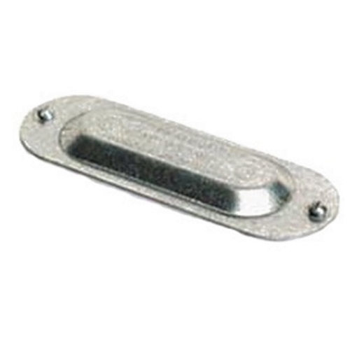 OZ-Gedney BS-S Series Domed Top Design Cover, 3-1/2 - 4 IN Hub, Screw-In Mounting, Pre-Galvanized Stamped Steel, Stainless Steel Screws, Finish: Natural, Third Party Certification: UL File Number E-18095, CSA LR-9795, Applicable Third Party Standards: UL 514A, CSA C22.2 No.18, Federal Specification Number A-A-50563, NEMA : FB-1, FB-2.10, For Used To Cover Malleable Iron Conduit Body Opening