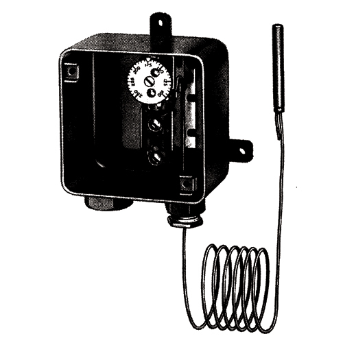 Commercial pipe tracing controls, SPDT, snap action thermostat, 22 Amp, 0  to 150- DEG F/-18  to 56   DEG C,  6 DEG diff., 10 ft capillary, Nema 3R enclosure