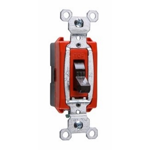 Commercial 1pole Switch, Side Wire, 20amp 120/277volt, Brown.