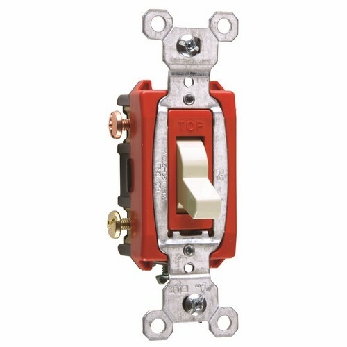 Commercial 3way Switch, Side Wire, 20amp 120/277volt, Light Almond.