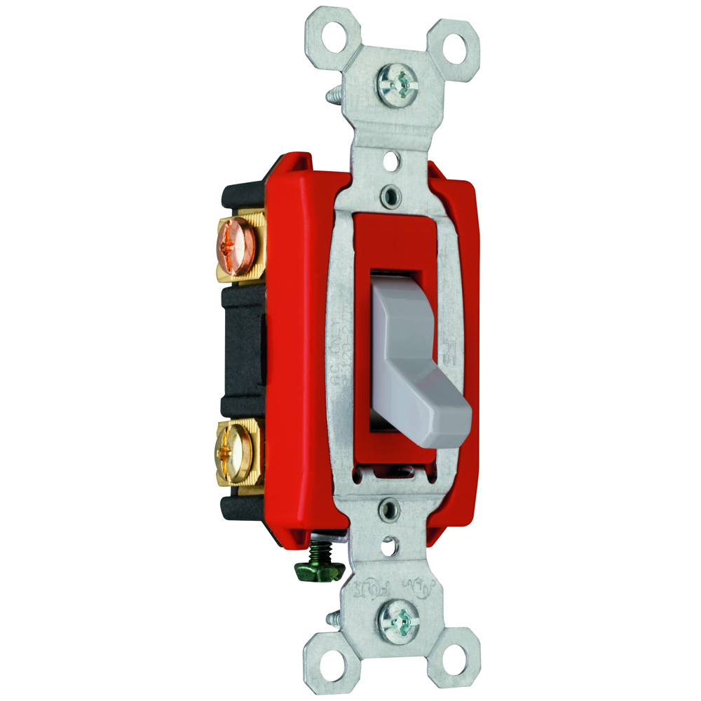 Construction 3way Switch, Back and, Side Wire, 20amp 120/277volt, Gray.