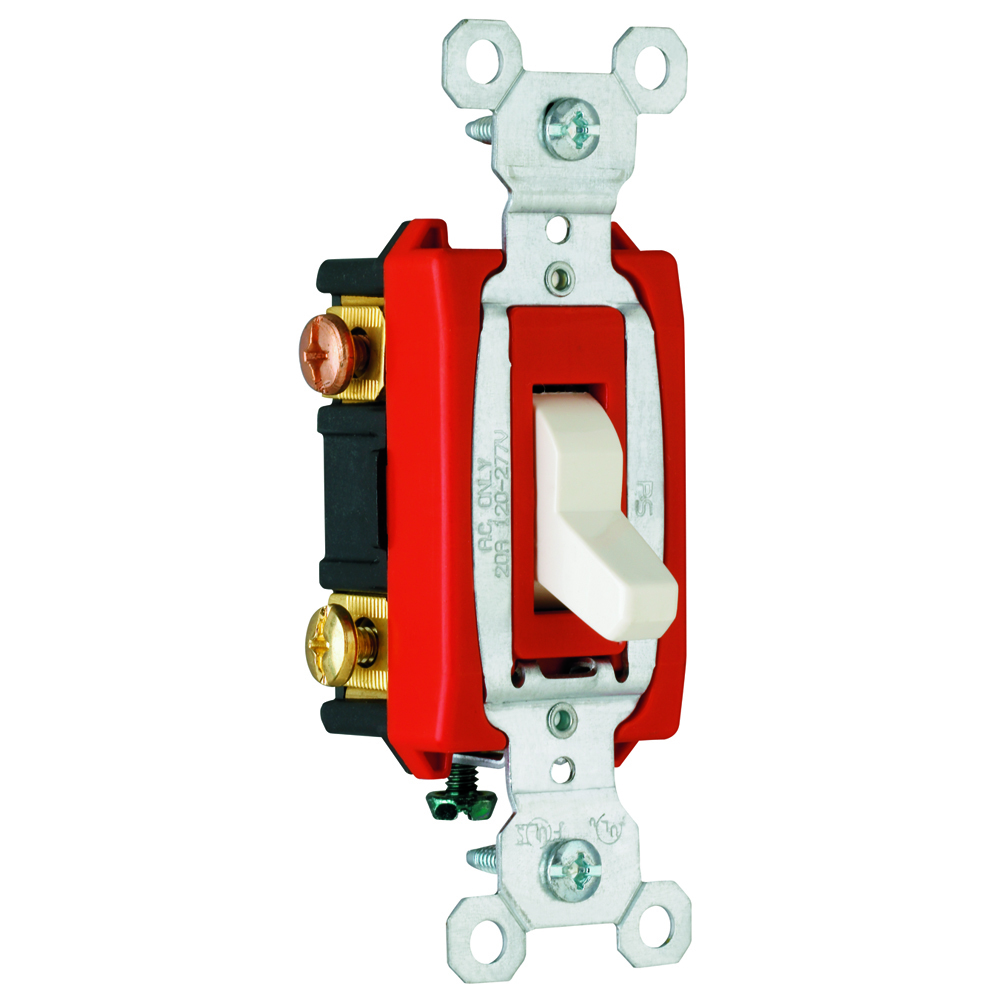Construction 3way Switch, Back and, Side Wire, 20amp 120/277volt, Light Almond.