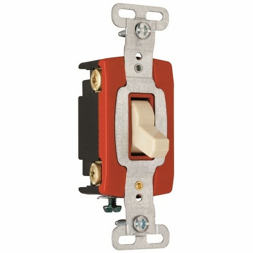 Construction 4way Switch, Back and, Side Wire, 20amp 120/277volt, Ivory.