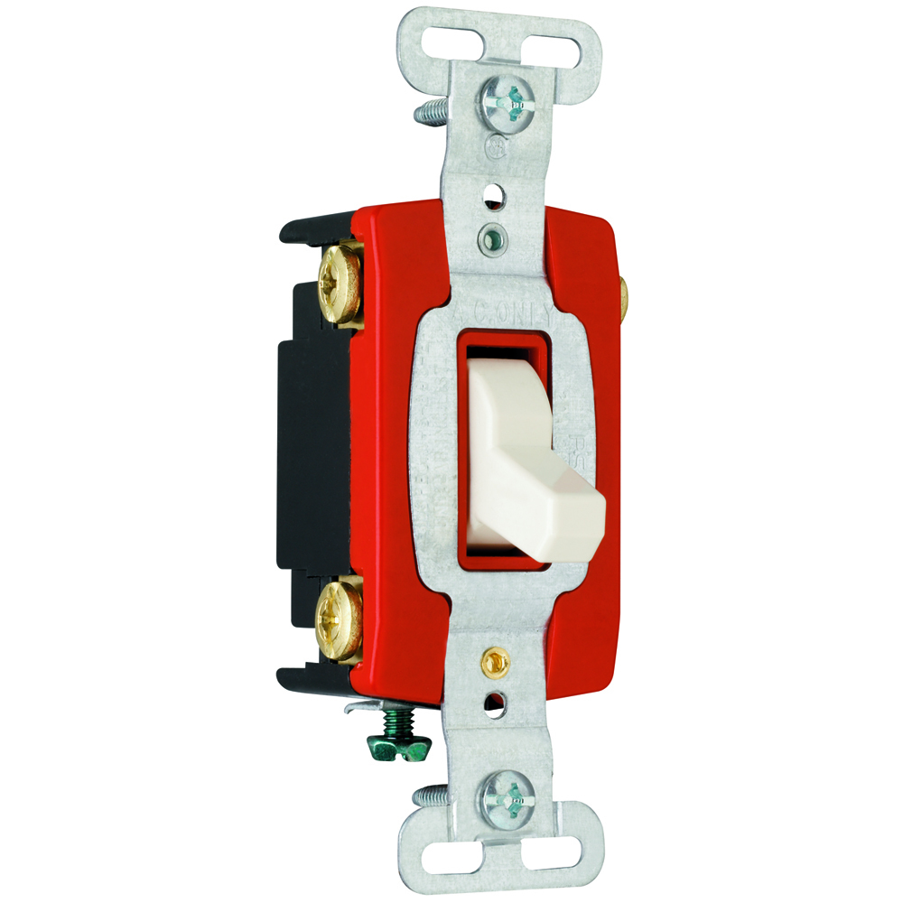Construction 4way Switch, Back and, Side Wire, 20amp 120/277volt, Light Almond.