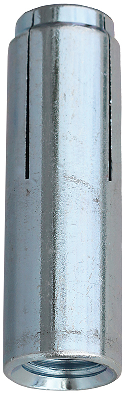 Drop in Anchor, 1 in. length, 1 in. minimum embedment depth, 1/4-20 in. thread size, 20 thread per inch, 3/8 in. drill size, Steel material, Zinc Plated Finish