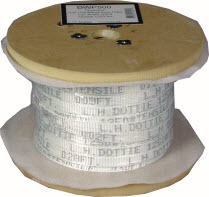 Pull Line Measuring Tape, Strong Synthetic construction, 3/4 in. width, 3000 ft. length, Polyester material, 2500 lb. tensile strength