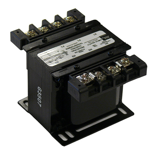 Encapsulated Industrial Control Transformer 500VA, Volts Primary: 208/240/480/600, 200/230/460/575, Volts Secondary: 120/24, 115/23, Frequency: 60 HZ