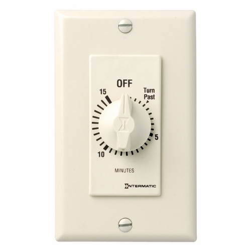 The FD Series15 min Almond Decorator Auto-Off Timers are designed to replace any standard wall switch - single or multi-gang. This series of energy-efficient mechanical timers do not require electricity to operate. In addition, they automatically limit the ON times for fans, lighting, motors, heaters, and other energy consuming loads.