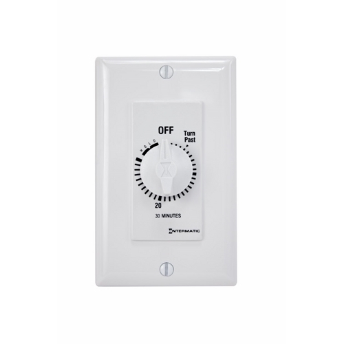 The FD30MWH Decorator Auto-Off Timer is designed to replace any standard wall switch - single or multi-gang. The energy-efficient mechanical timer does not require electricity to operate. In addition, it automatically limits the ON times for fans, lighting, motors, heaters, and other energy consuming loads.