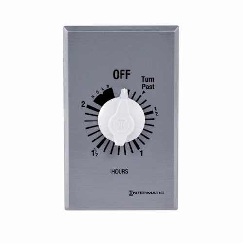 The 2 Hour 125-277 V SPDT w/ Hold For Continuous Duty This Commercial Auto-Off Timer is designed to replace any standard wall switch - single or multi-gang. This energy-efficient mechanical timer does not  require electricity to operate. In addition, it automatically limits the ON times for fans, lighting, motors, heaters, and other energy consuming loads.