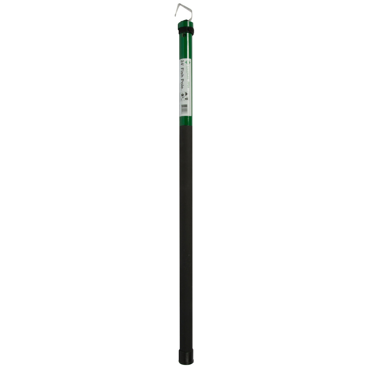 Designed specifically for pushing and pulling wires over long distances.  Push or pull wires over suspended ceilings, under sub-floors or crawl spaces and in attics.  Non-conductive, high-impact construction.  Velcro strap secures pole when in collapsed position.  Self-contained, no loose parts.  Lightweight design to minimize fatigue.  Fish Pole 18 FT collapses to 27 IN x 2 IN and uses friction-locking system.  Install suspension wires for drop ceilings.