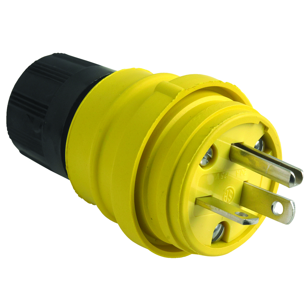 Straight Blade Watertight Plug 20amp 125volt 5-20p