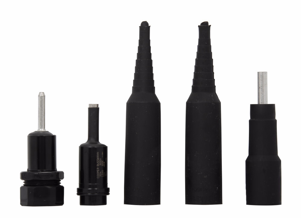 Eaton Bussmann series HEB inline fuse holder, 600V, 30A, Loadside: Copper crimp #8-16; (2) #12-16, Lineside: Copper crimp #8-16; (2) #12-16, Single-pole