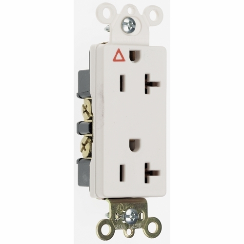 Isolated Ground Heavy-Duty Decorator Spec Grade Duplex Receptacle Back and, Side Wire 20amp 125volt Light Almond